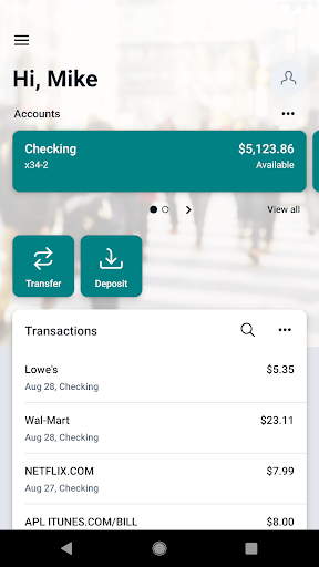 Carver Bank Mobile Screen 2