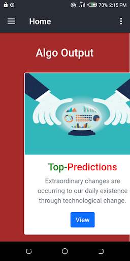 Android application MachinePredictor screenshort