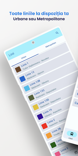 Android application Pitesti public transport screenshort