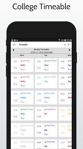 Timetable – School Planner Screen 2