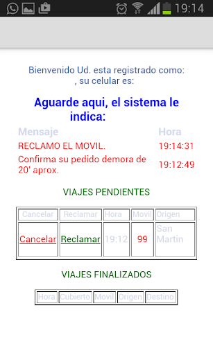 Taxis Clientes Ushuaia Screen 2