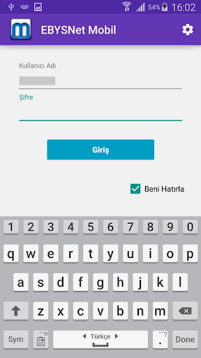 Android application EBYSNet Mobil screenshort