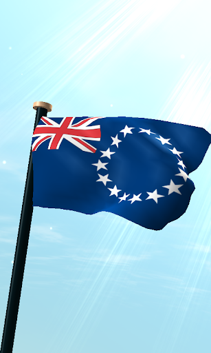 Android application Cook Islands Flag 3D Free screenshort