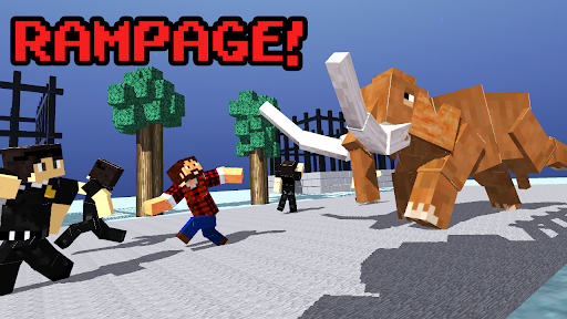 Blocky Dino Park Mammoth Rage Screenshot 2 - AppWisp.com