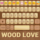 Wood Love Emoji Keyboard Theme icon