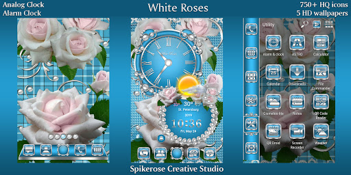 Android application White Roses theme screenshort