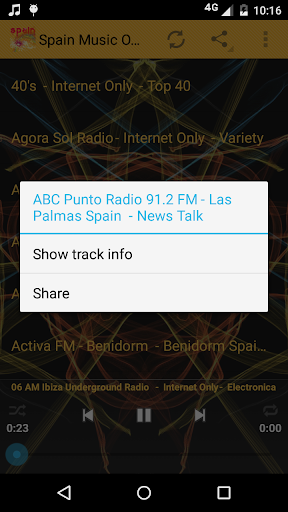 Spain Music ONLINE Screen 2