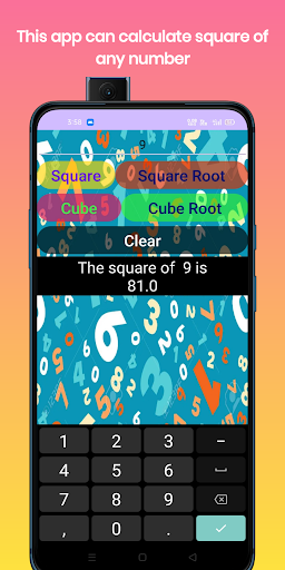 Android application Square, Cube & Root calculator screenshort