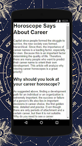 Horoscope Says About Career