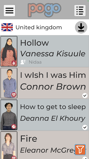 Android application PoGo - Poetry on the Go screenshort