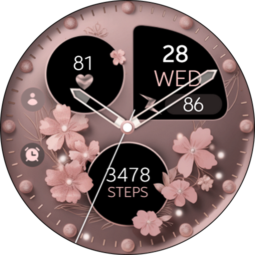 Pink Rose Flowers Watch Face