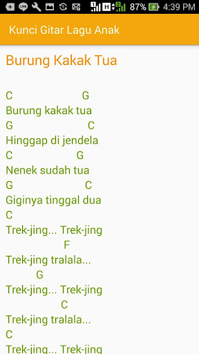 Kunci gitar top lagu yellow