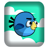 Blue floppy bird icon