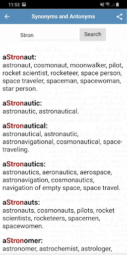 Dictionary Synonyms and Antony