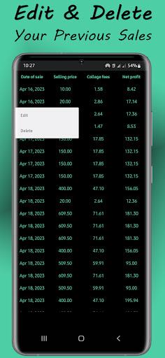 Profit - eBay Fees Calculator Screen 3