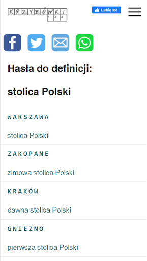 Hasła do krzyżówek