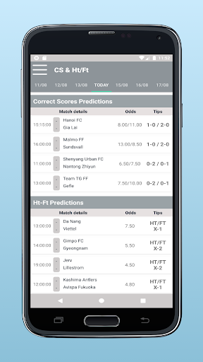 Soccer Predictions Tips Screen 2