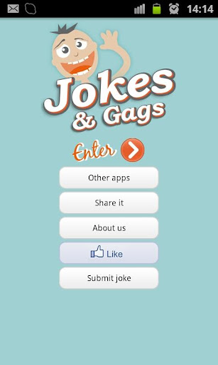 Android application Jokes and Gags screenshort