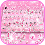 Pink Butterfly Gravity Keyboard Theme icon
