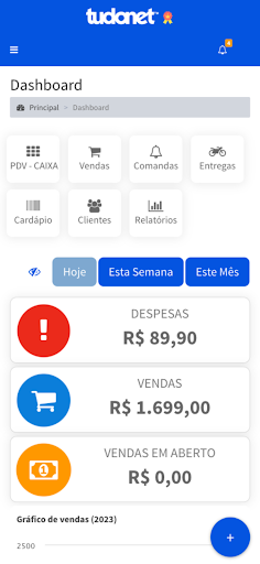 Android application TudoNet - Vendas e Finanças screenshort