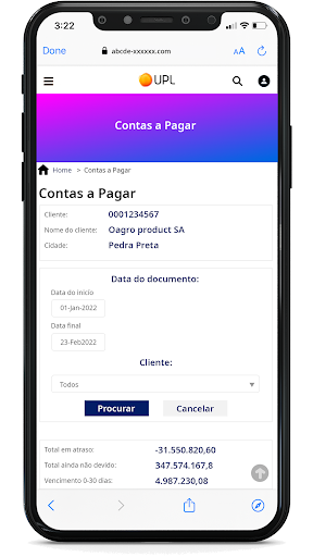 Android application UPL uConnect screenshort