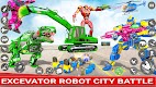 screenshot of Excavator Robot War - Car Game