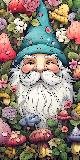 Android application Gnome Coloring Adults screenshort