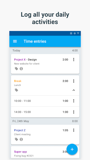 Clockify - Time Tracker & Timesheet 1.8.5 screenshots 1