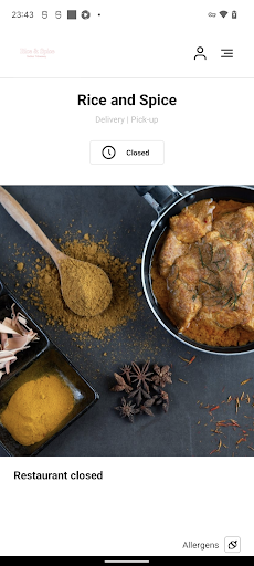 Android application Rice and Spice screenshort