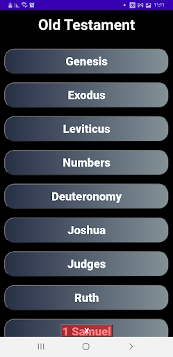 Android application bible screenshort