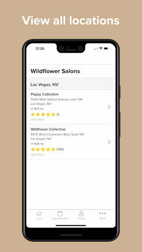 Wildflower Salons Screen 2