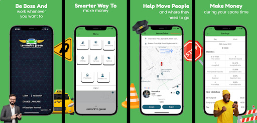 Android application LemonPro green Driver screenshort