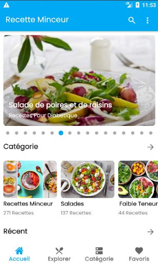 Android application Recettes Minceur Faciles screenshort
