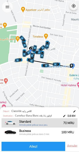 Android application Classride screenshort
