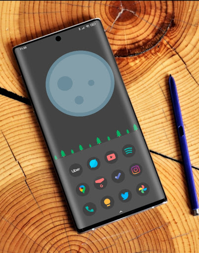 Screenshot of Black Pie - Icon Pack