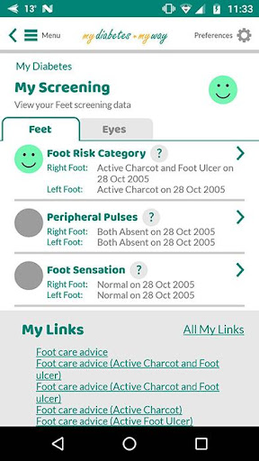 My Diabetes * My Way Screen 2