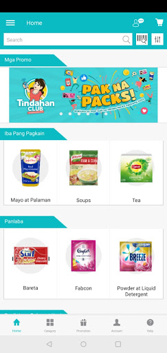 Android application Support: Tindahan Club screenshort