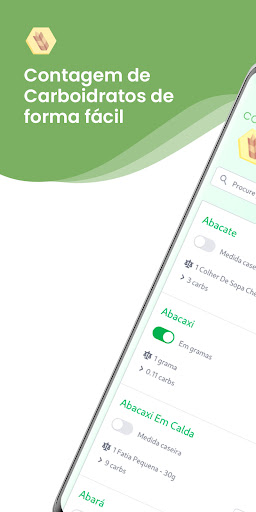 Android application Carbos - Contagem Carboidratos screenshort