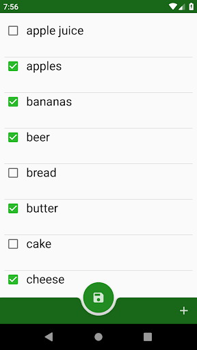 Android application Shopping list screenshort