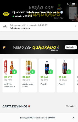 Android application Quadrado Delivery screenshort
