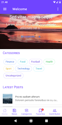 Android application IMA WordPress App screenshort