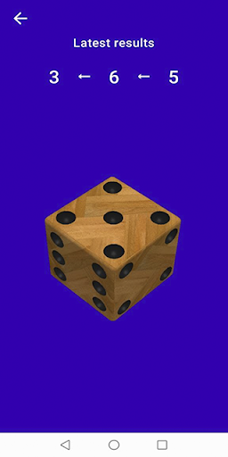Android application Dice Game screenshort