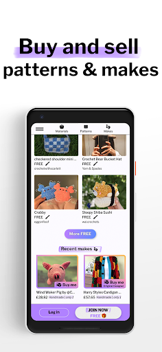 Android application Ribblr - a home for crafters screenshort