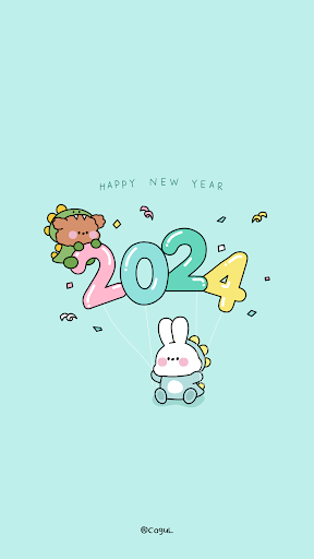 Android application 카카오톡 테마 - 바니_모카와 새해맞이 screenshort
