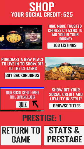Social Credit Simulator Screen 2