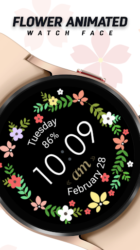 Android application Midnight Garden Watch Face screenshort