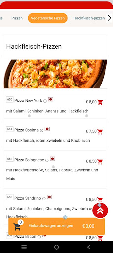 Pizza Service Dasing Screen 3