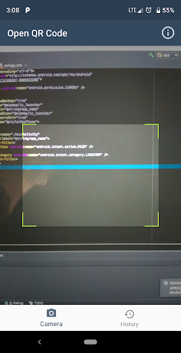 Android application QR Code Reader - Scanner screenshort