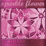 Pink Sparkle Flower for GO SMS icon