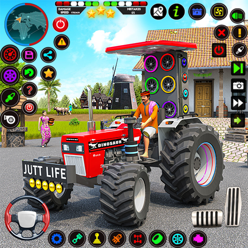 Tractor Game 3d Indian Farming logo